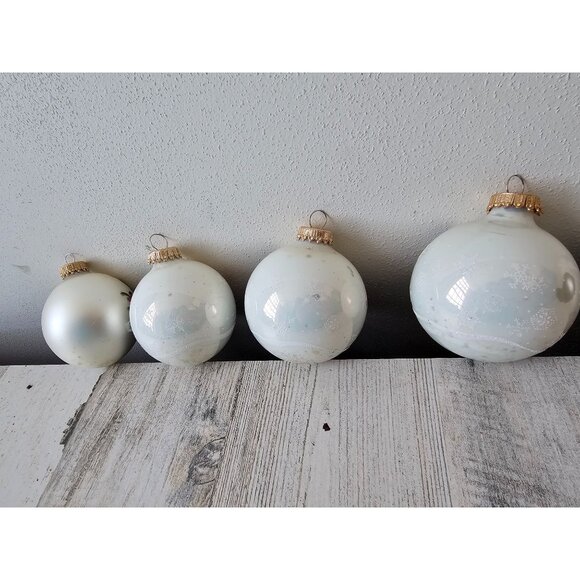 CBK snowman Cardinal sledding ball ornament midwest set Xmas tree vintage - Picture 4 of 8